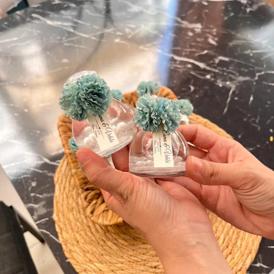 50 ml Damacana Model Kolonya Şişesi - Karanfil Çiçek Süslemeli
